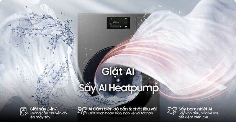 Máy giặt sấy Samsung Inverter WD25DB8995BZSV