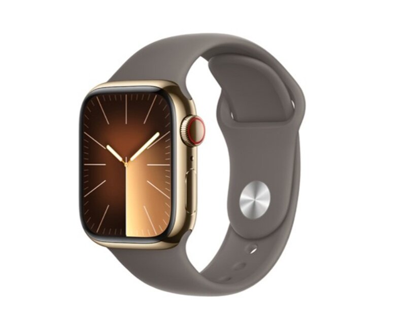 Đồng hồ thông minh Apple Watch S9 LTE 41mm viền thép không gỉ dây silicone