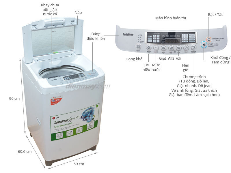 Máy giặt LG 10 kg WF-S1015TT Máy giặt LG 10 kg WF-S1015TT