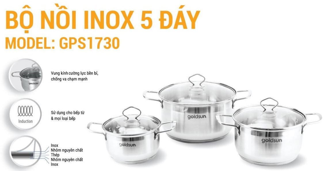 Bộ nồi inox 