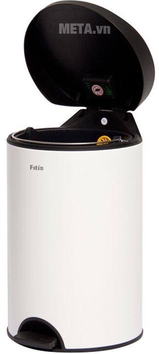 Thùng rác Inox đạp tròn nhỏ Fitis RPS1-904 - 12L (Trắng)