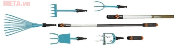 Cán nhôm đa năng Gardena 08900-20 đem đến sự tiện lợi khi dễ dàng thay thế và lắp ráp 
