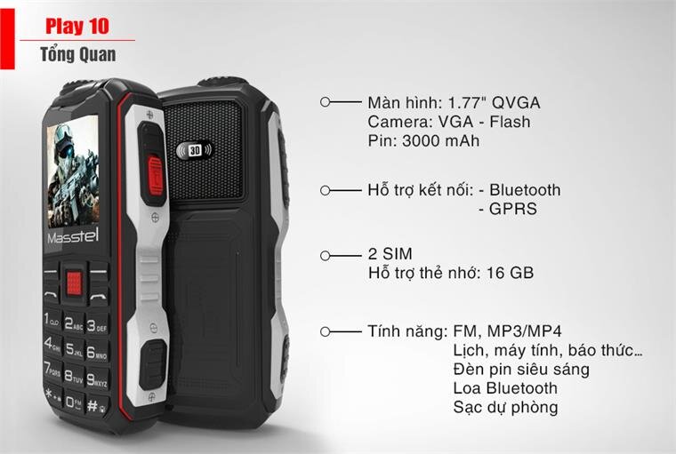 Điện thoại Masstel Play 10 Green