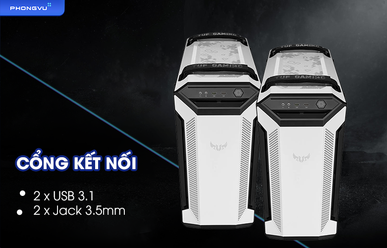 Case ASUS TUF Gaming GT501 White Edition - SP005268 | Vải bàn tay