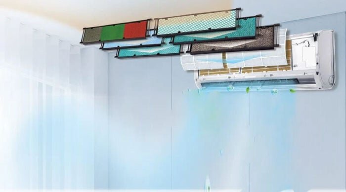 điều hòa Gree 2 chiều COSMO9HN có màng lọc kháng khuẩn giúp bảo vệ sức khỏe người dùng