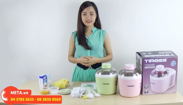 Máy làm kem tươi Tiross TS-9090 Máy làm kem tươi Tiross TS-9090