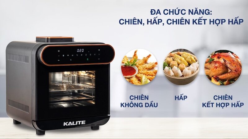 Tính năng đa dạng nồi chiên hấp đa năng Kalite Steam Pro