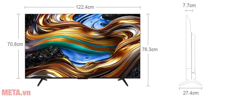 Kích thước tivi TCL 55P79B Pro Tivi TCL 4K 55 inch 55P79B Pro
