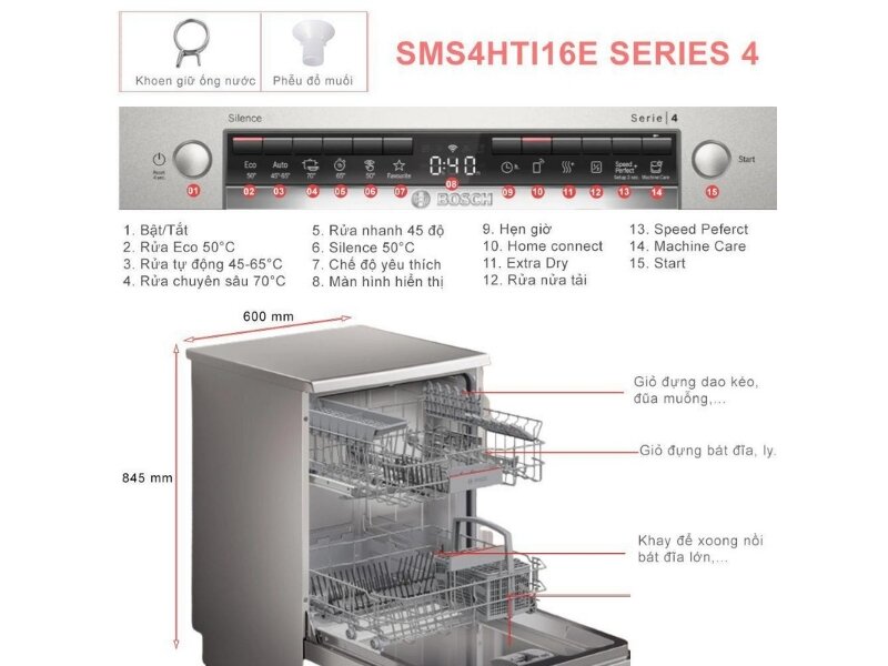 Máy rửa bát 13 bộ Bosch SMS4HTI16E