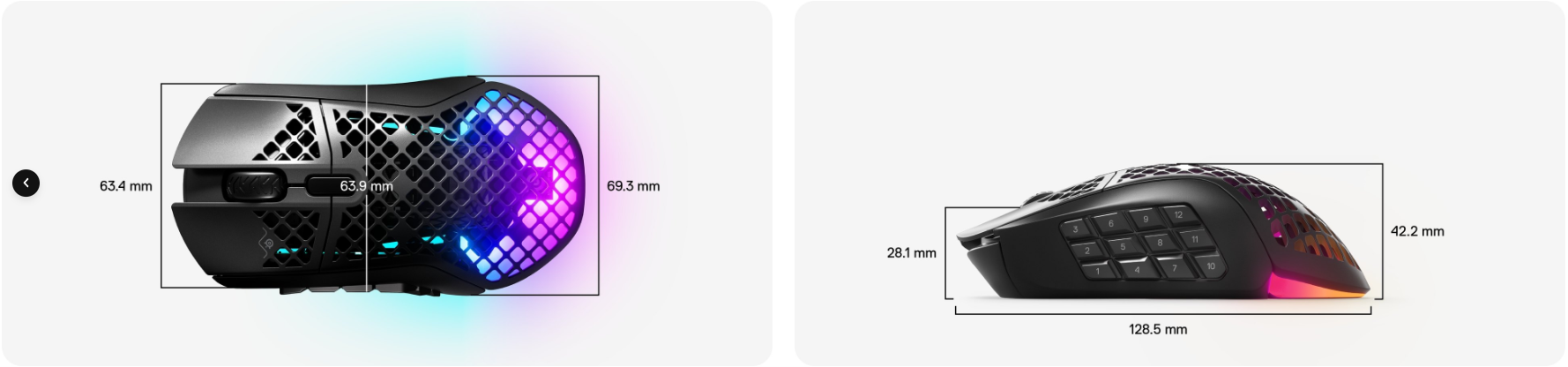 Chuột gaming không dây SteelSeries Aerox 9 Wireless 12