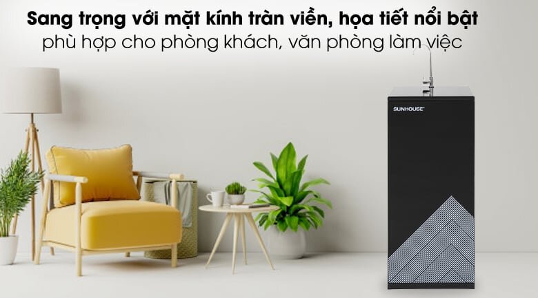 Máy lọc nước RO 7 lõi Sunhouse SHA8868K có thiết kế tủ đứng sang trọng