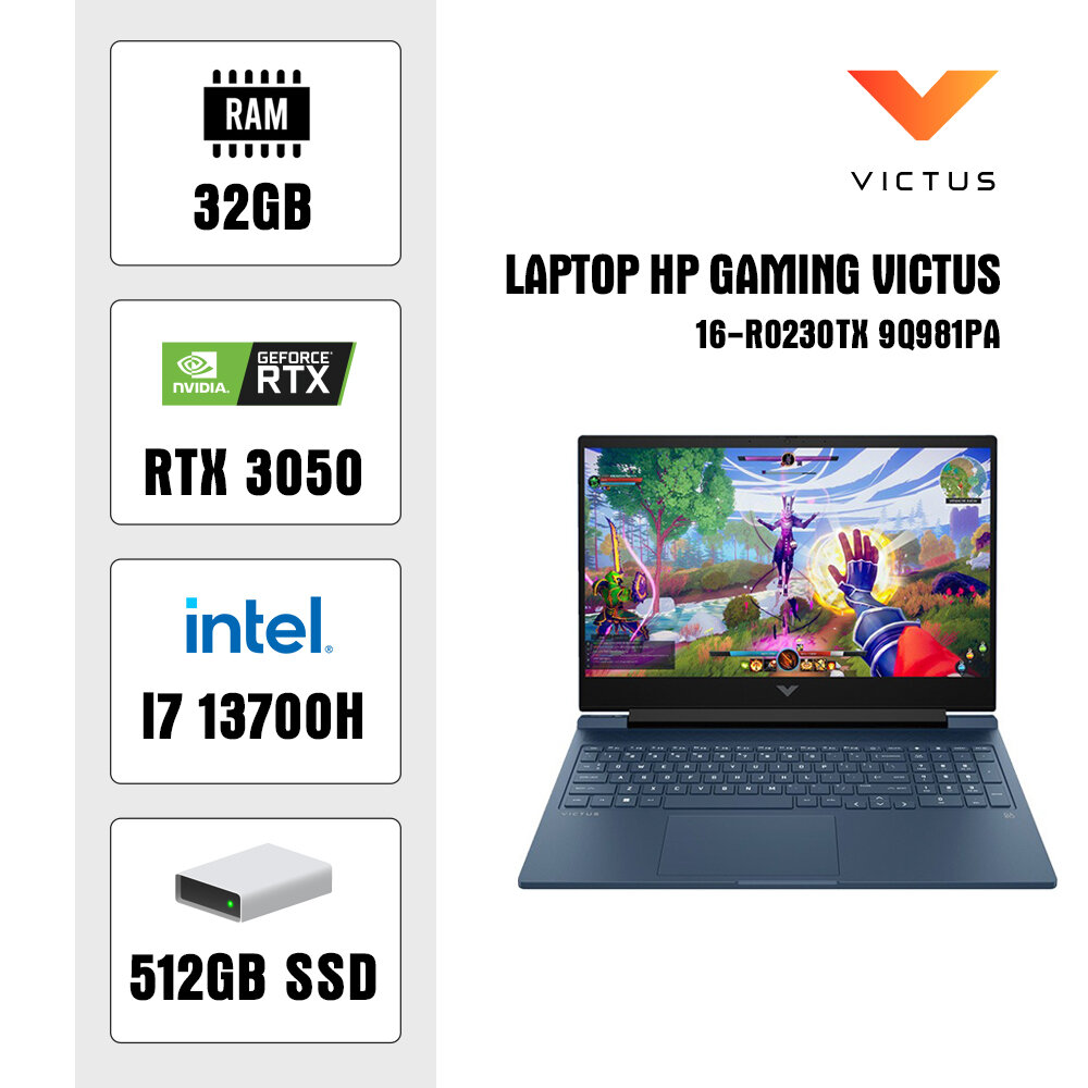 Laptop HP Gaming Victus 16-r0230TX 9Q981PA