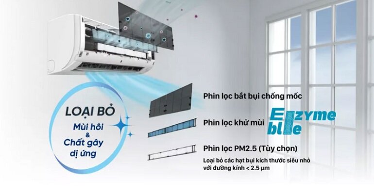 Điều hòa Daikin Inverter 18000 BTU 2 chiều FTXM50XVMV kháng khuẩn khử mùi vượt trội