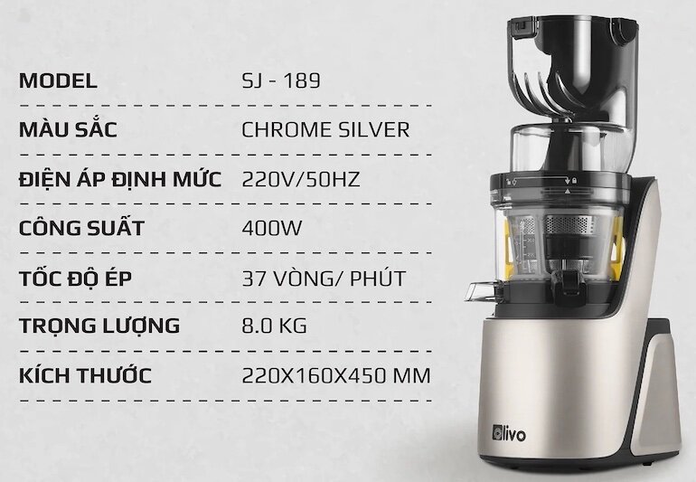 Máy ép chậm Olivo SJ189