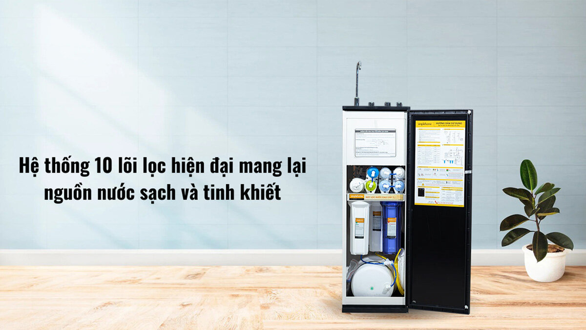 SimpleHome SPH-105NL trang bị hệ thống 10 lõi lọc hiện đại 