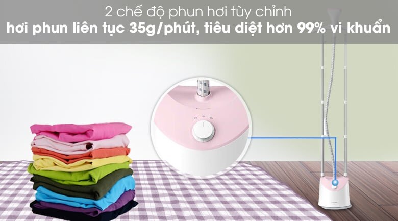 Bàn ủi hơi nước đứng Philips GC485/49 có thể diệt khuẩn đến 99,9%