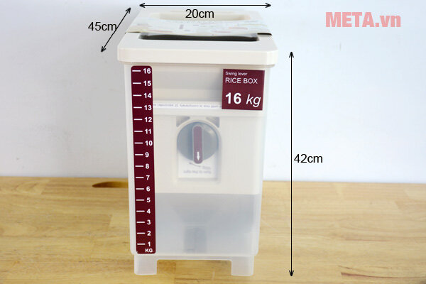 Thùng đựng gạo thông minh Tashuan TS 3626A - 16Kg Thùng đựng gạo thông minh Tashuan TS 3626A - 16Kg