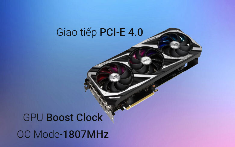 Card màn hình/ VGA Asus ROG Strix GeForce RTX 3050 8GB GDDR6 / Giao tiếp PCI - E 4.0