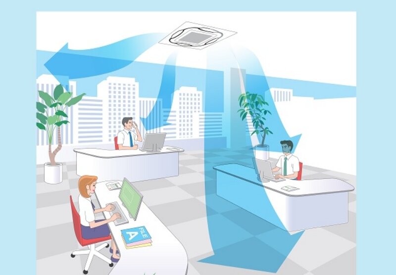 Điều hòa âm trần Daikin Inverter 34000 BTU 2 chiều FCTF100AVM/RZA100DY1 gas R-32