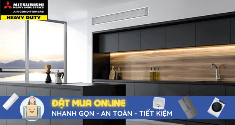 Điều hòa giấu trần nối ống gió Mitsubishi Inverter 24000 BTU 1 chiều FDUM71YA-W5/FDC71YNA-W5 gas R-32