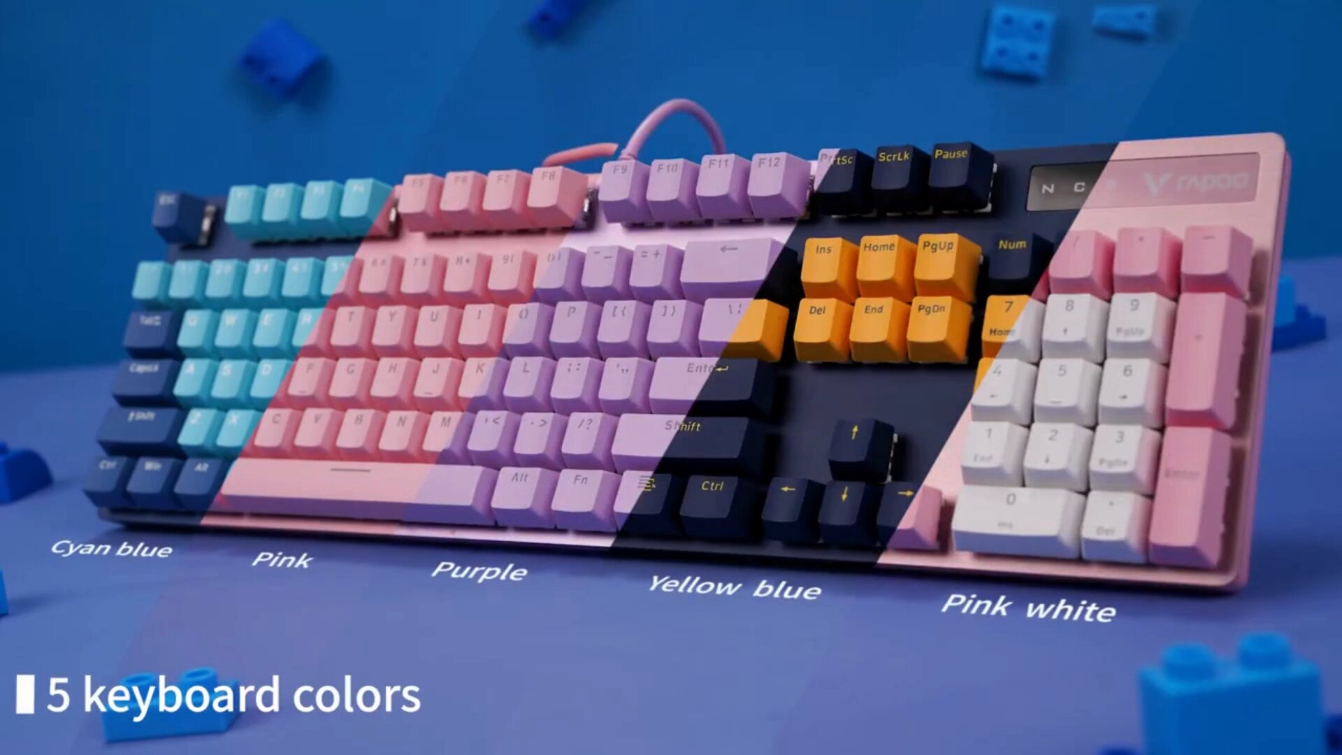  Rapoo V500 Pro Yellow Blue 1