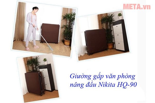 Phù hợp với nhiều không gian sử dụng Giường gấp văn phòng Nikita