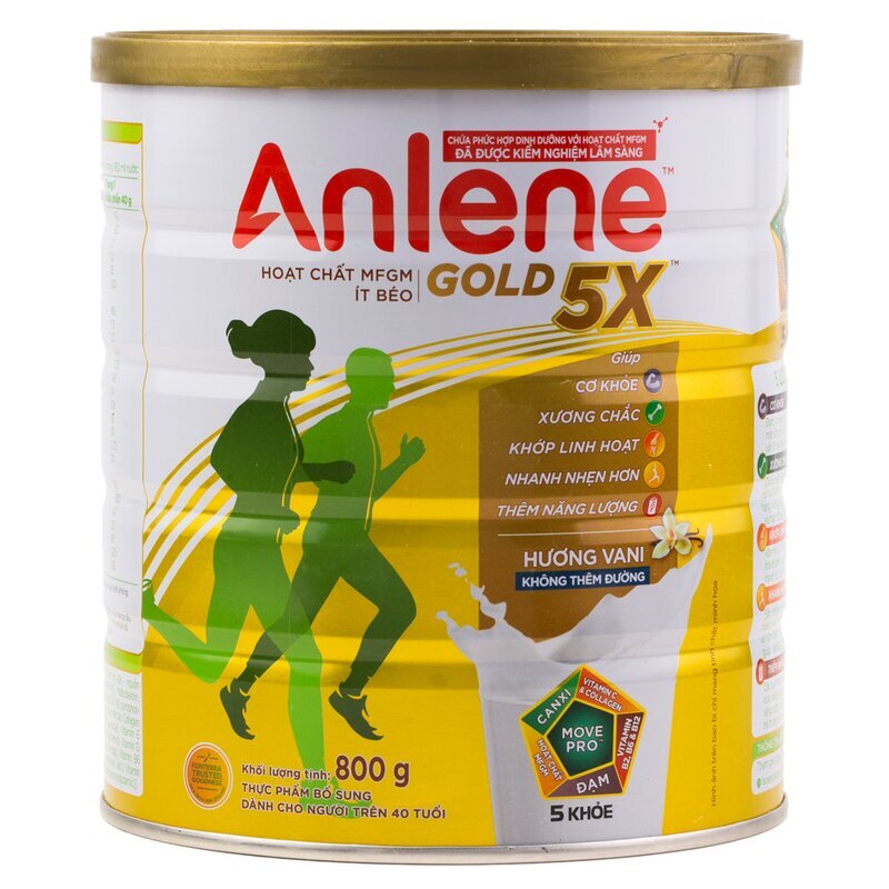 Sữa bột Anlene Gold 5X 800g cho người trên 40 tuổi