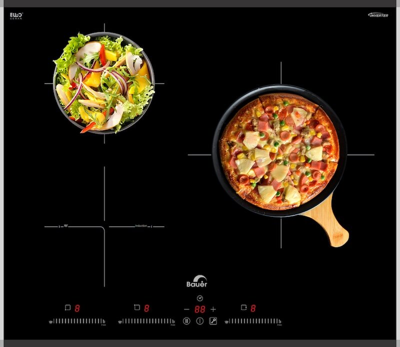 Bếp từ 3 vùng nấu Bauer BEU630GT2E được trang bị nhiều tính năng hiện đại