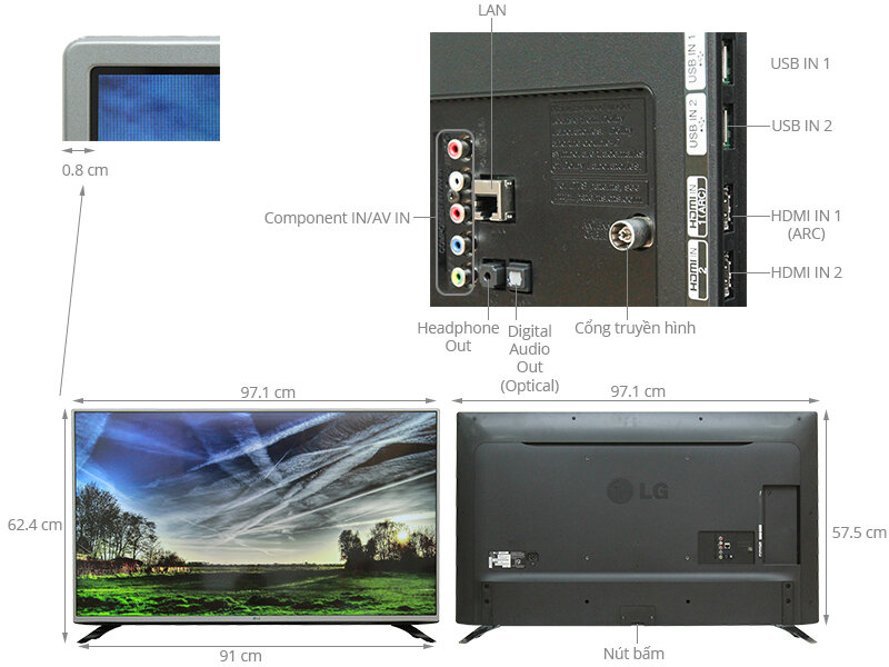 Smart Tivi LG 43 inch 43LF590T