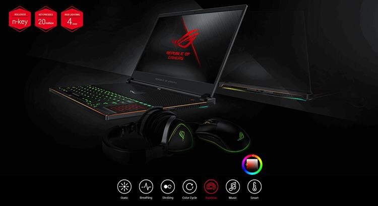 Laptop ASUS GX531GM-ES004T /i7-8750H /2*8GD4 /512GSSD /15.6FHD /W10SL/6GD5_GTX1060