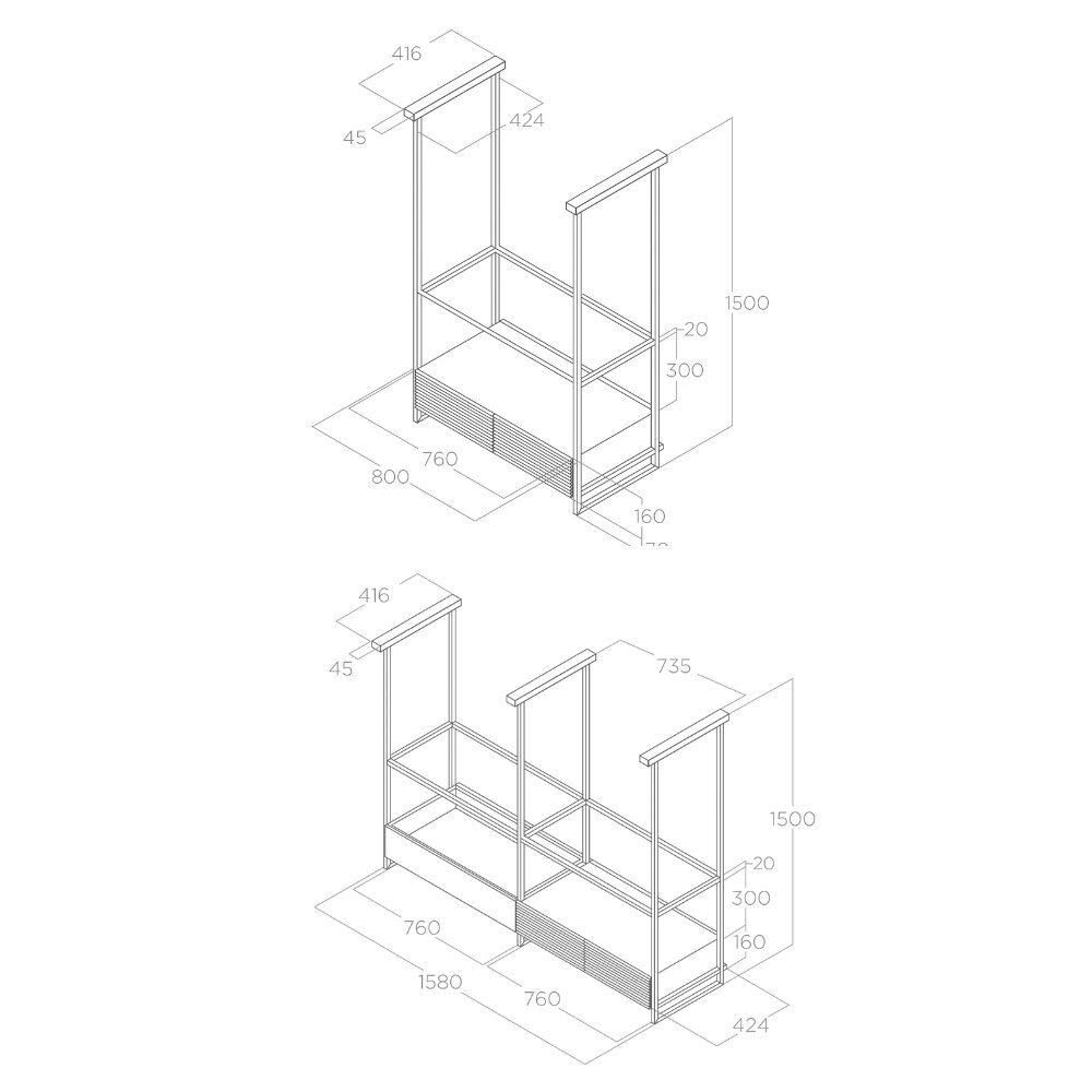 bản vẽ kỹ thuật máy hút mùi đảo ELICA OPEN SUITE