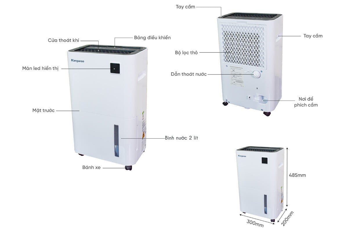 Tổng quan máy hút ẩm Kangaroo KGDH16