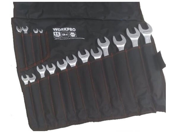 Bộ khóa vòng miệng Workpro W003316 cho khả năng vặn, siết nhiều loại bu lông Bộ khóa vòng miệng Workpro W003316