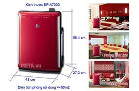 Máy lọc không khí Inveter Hitachi EP-A7000 (RE/BK) -Japan Máy lọc không khí Inveter Hitachi EP-A7000 (RE/BK) -Japan