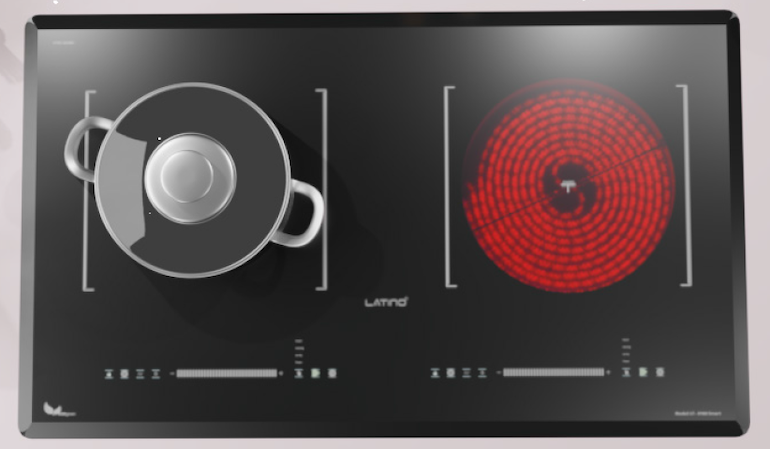 Bếp sở hữu 2 vùng nấu với công suất 4200W