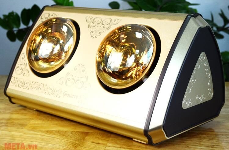 Đèn sưởi nhà tắm 2 bóng Moletty M-02HR (có điều khiển từ xa)