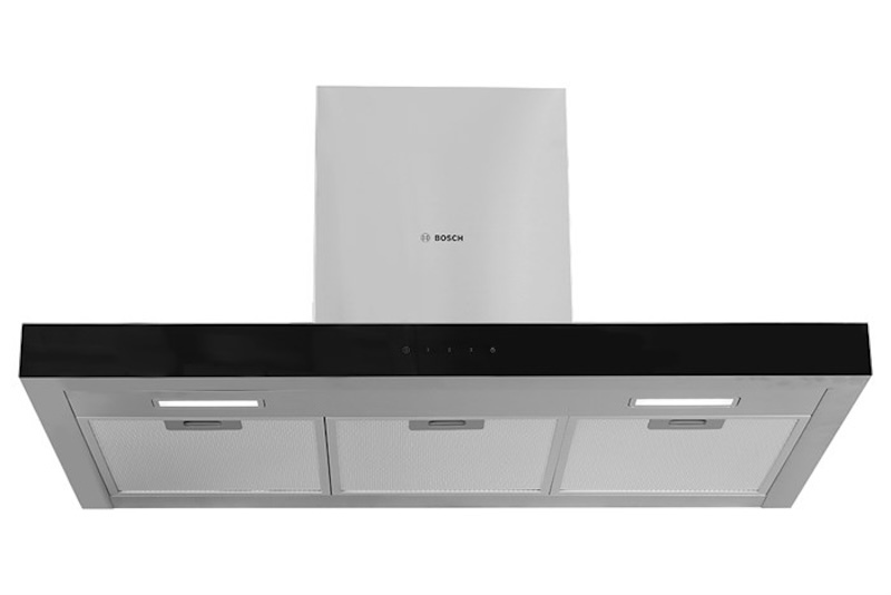 Máy hút mùi Bosch DWBM98G50B 3 Bảng điều khiển cảm ứng mặt kính trang nhã cho phép người dùng dễ dàng tùy chỉnh 3 tốc độ hút