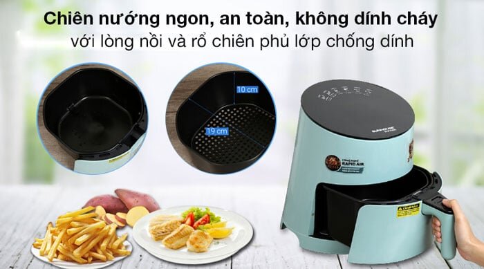 Các bộ phận của nồi chiên Sunhouse Mama SHD4085G đều được làm từ những chất liệu bền bỉ, chắc chắn