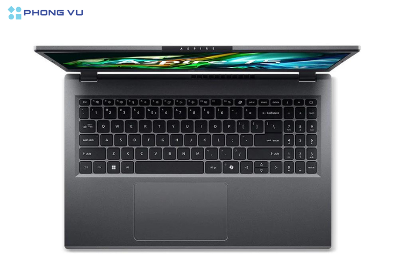 Acer Aspire 15 A15-51P-53T8 sở hữu bàn phím thường, có phím số