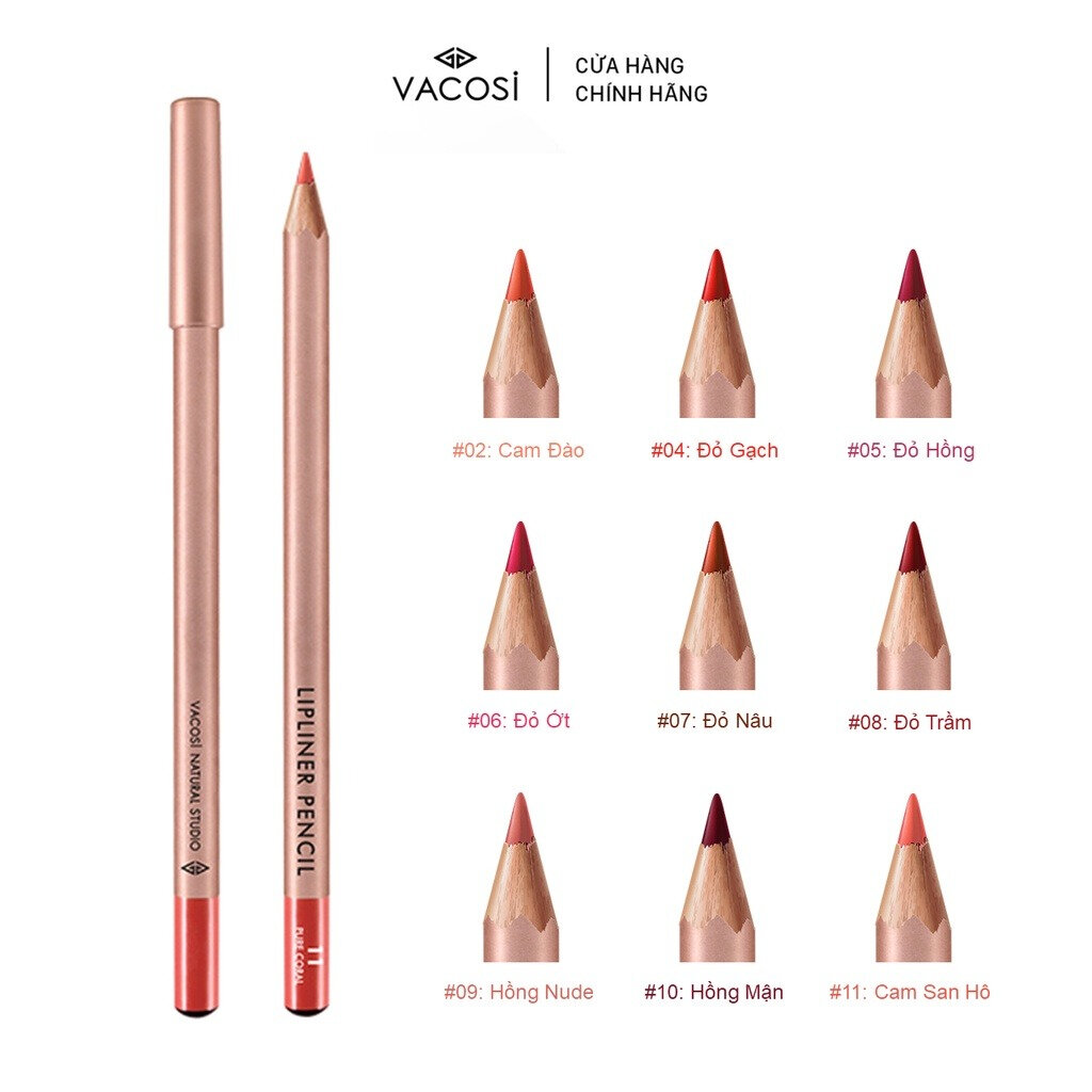 Chì Kẻ Môi Vacosi Natural Studio Lipliner Pencil 3g Chì Kẻ Môi Vacosi Natural Studio Lipliner Pencil 3g hiện đã có mặt tại Hasaki