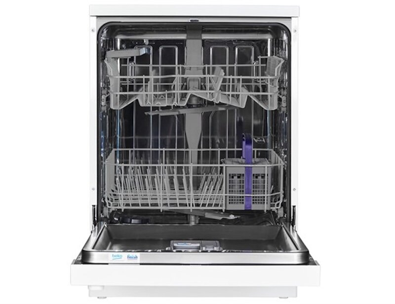Máy rửa chén Beko DFN05311W được trang bị hai ngăn đựng linh hoạt với giỏ đựng dao kéo
