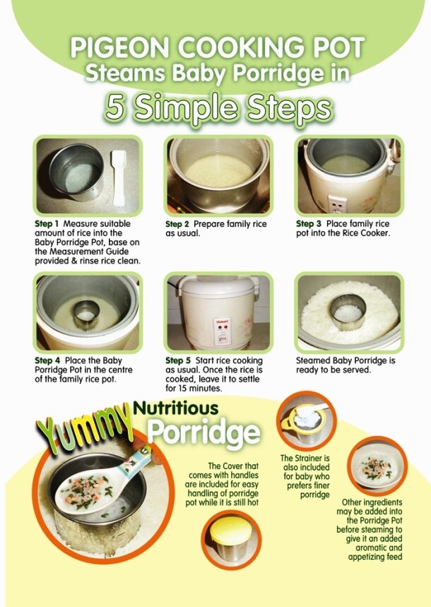  Cốc nấu cơm nát Pigeon