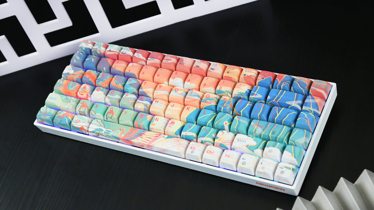 Bàn phím cơ không dây Newmen GM840 Pro Hush V3 Super Silent (KailhBox Deep Sea) (USB) 1