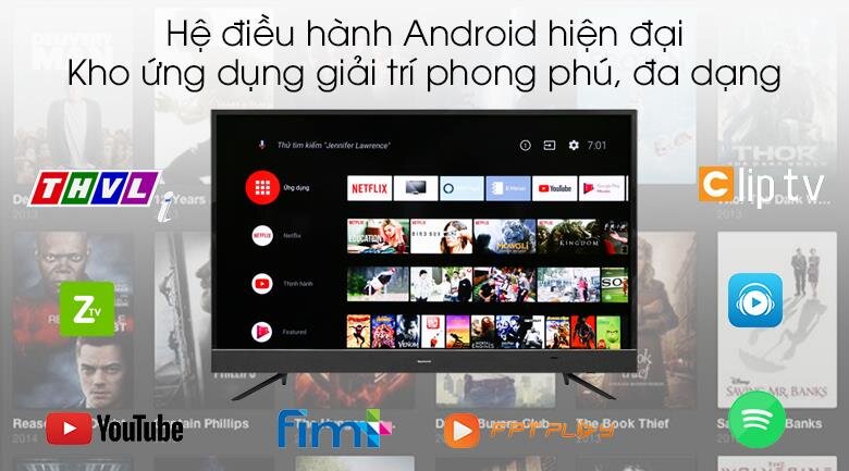 Smart Tivi Skyworth 50 inch 50U5, Android 7.0, 4K UHD