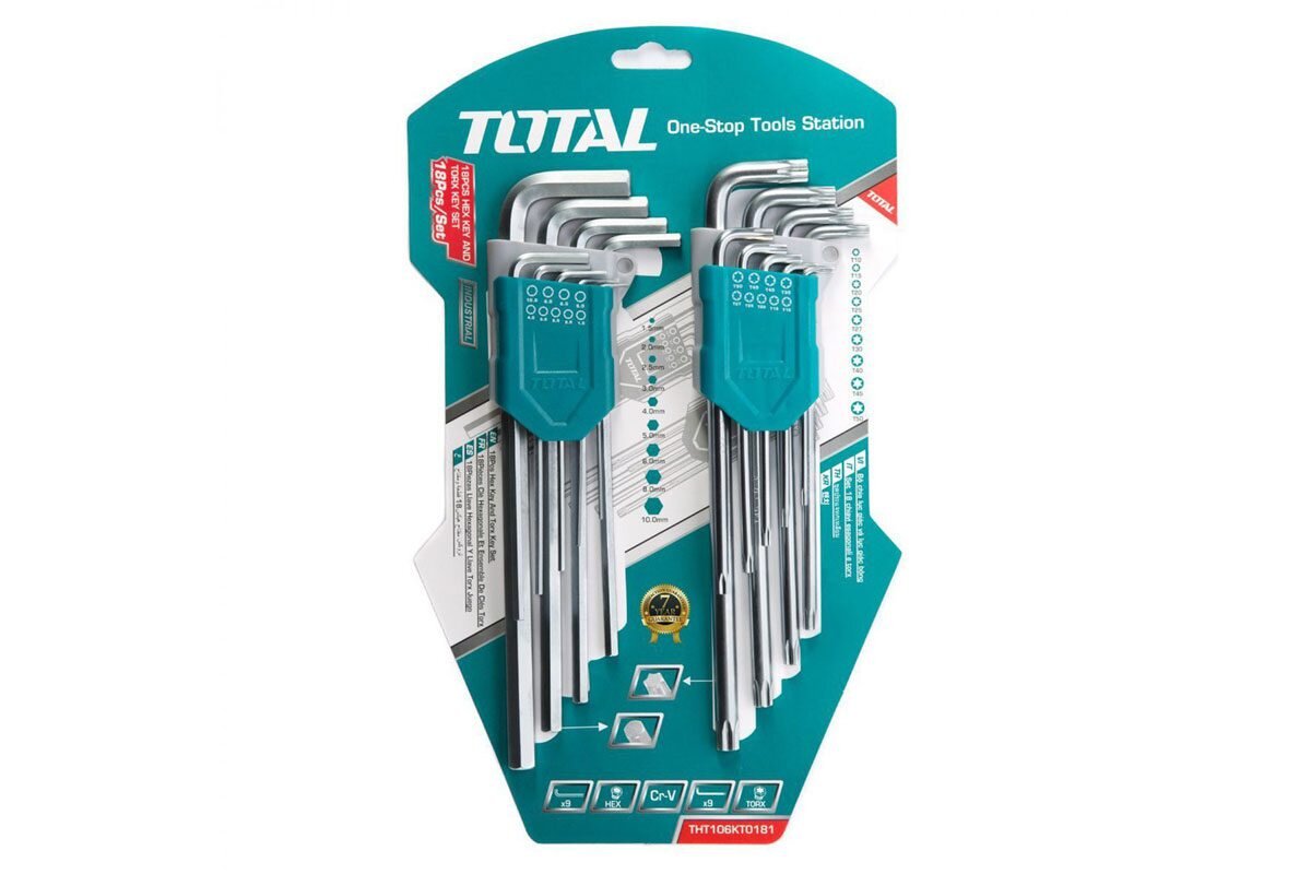 Bộ chìa lục giác và lục giác bông Total THT106KT0181