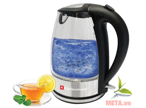 Ấm siêu tốc thủy tinh Kuchenzimmer 3000273 1.7 lít