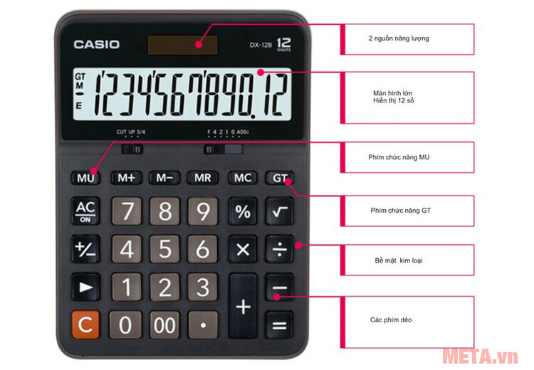 Máy tính bỏ túi Casio DX-12B