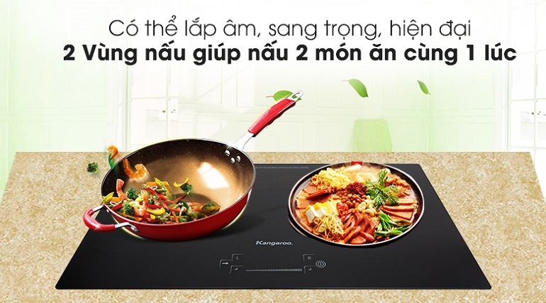 Bếp điện từ đôi Kangaroo KG435I 3.500W Bếp điện từ đôi Kangaroo KG435I 3.500W