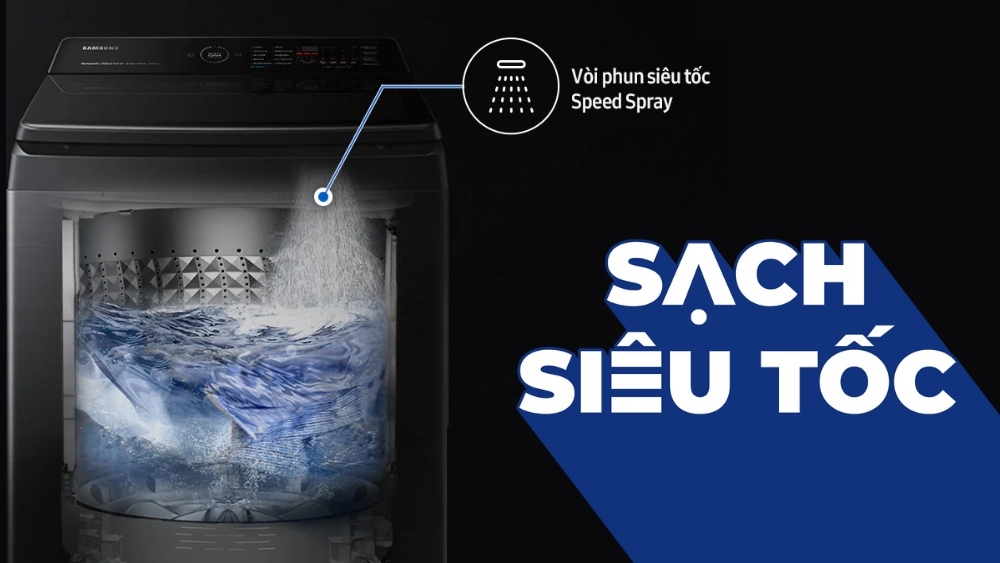 Giặt siêu tốc tiết kiệm thời gian làm sạch quần áo