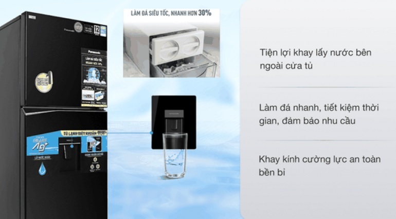 Tủ lạnh Panasonic Inverter 326 lít NR-TL351GPKV Tủ lạnh Panasonic Inverter 326 lít NR-TL351GPKV